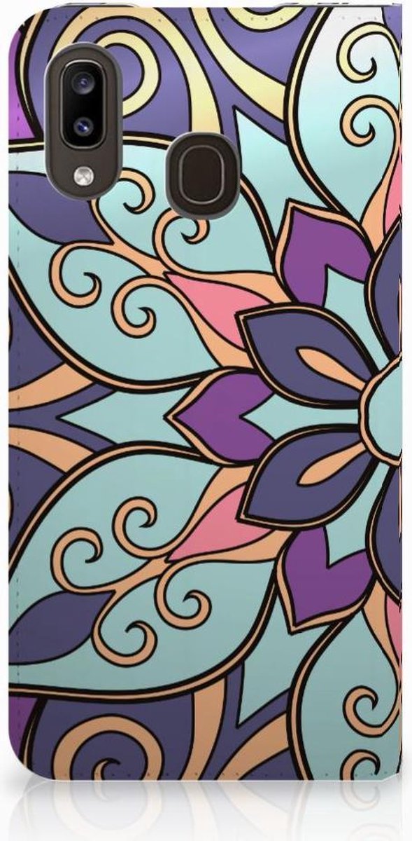 Samsung Galaxy A30 Smart Cover Purple Flower