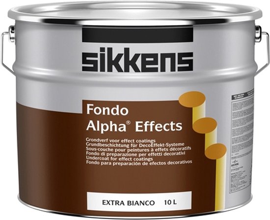 Sikkens Fondo Alpha Effects Extra, Wit, Matt glans, 10 l, White, Op waterbasis, 4 m²/L