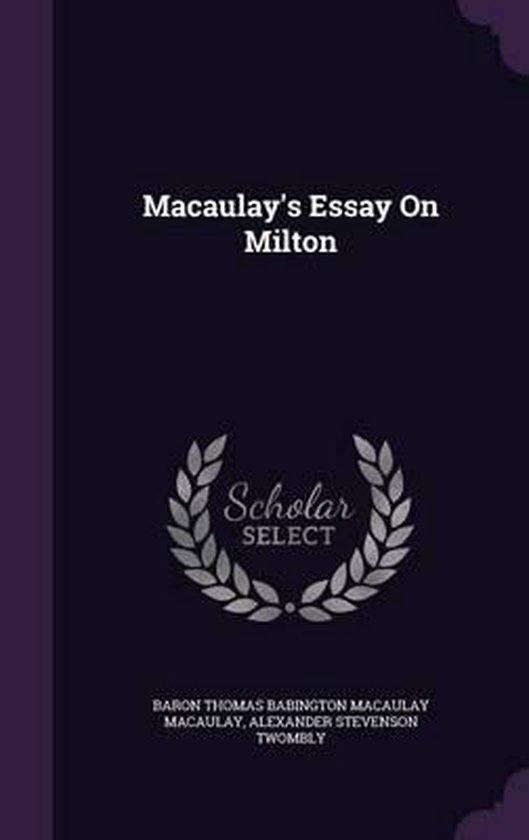Macaulay's Essay on Milton - cover