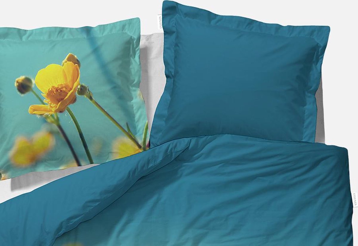 Essenza Mille Dekbedovertrek - Tweepersoons - 200x200/220 cm - Blauw