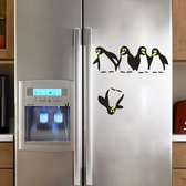 Muursticker Pinguins - Muurdecoratie keuken koelkast