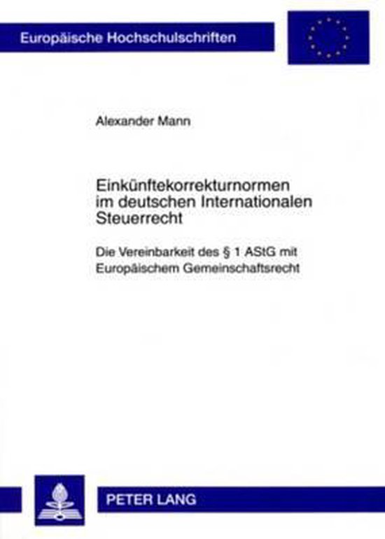 Einkünftekorrekturnormen im deutschen Internationalen Steue ... - cover