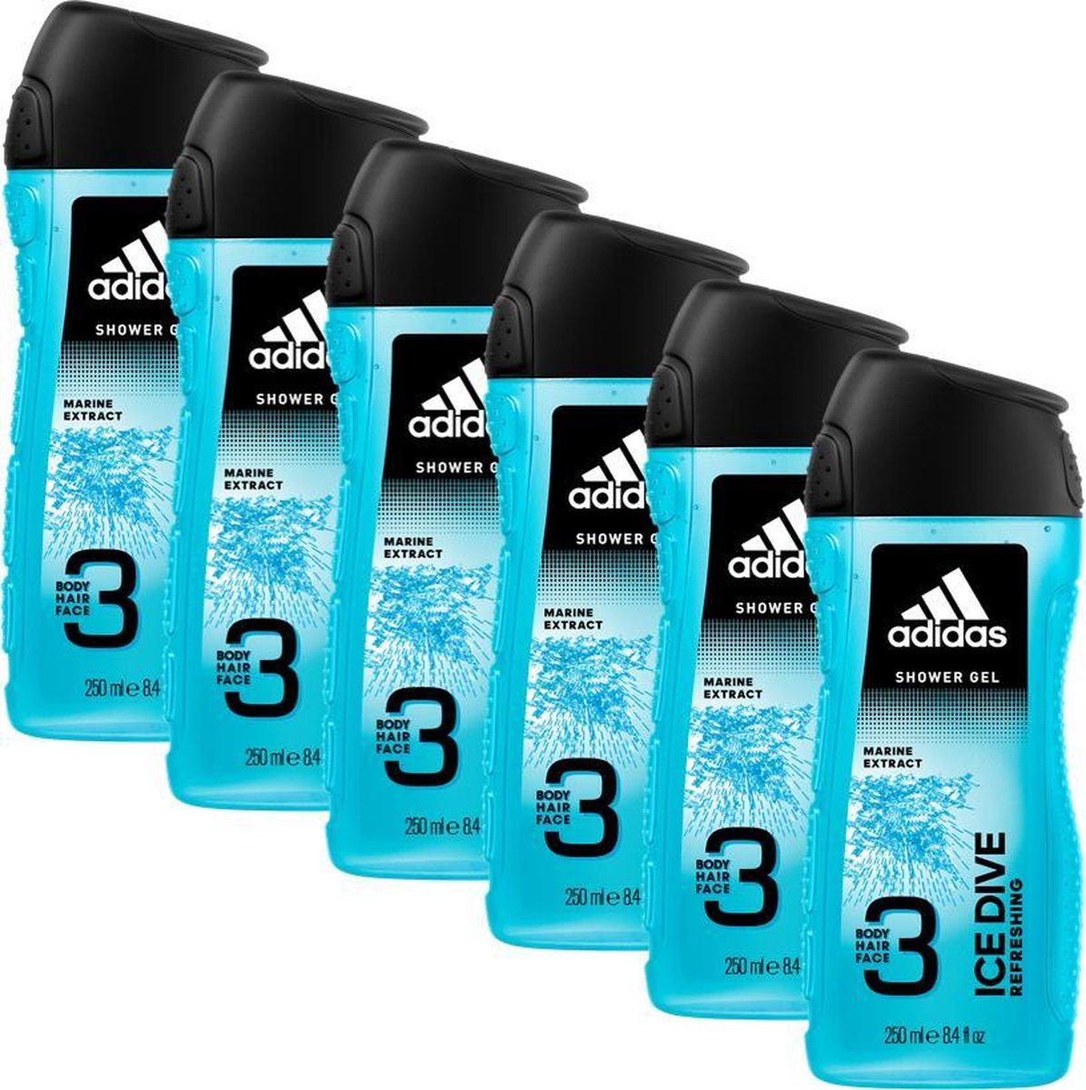 Adidas Douchegel 3in1 Ice Dive 6 x 250 ml