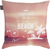 KAAT Amsterdam Beach Party - Sierkussen - 45x45 cm - Koraal