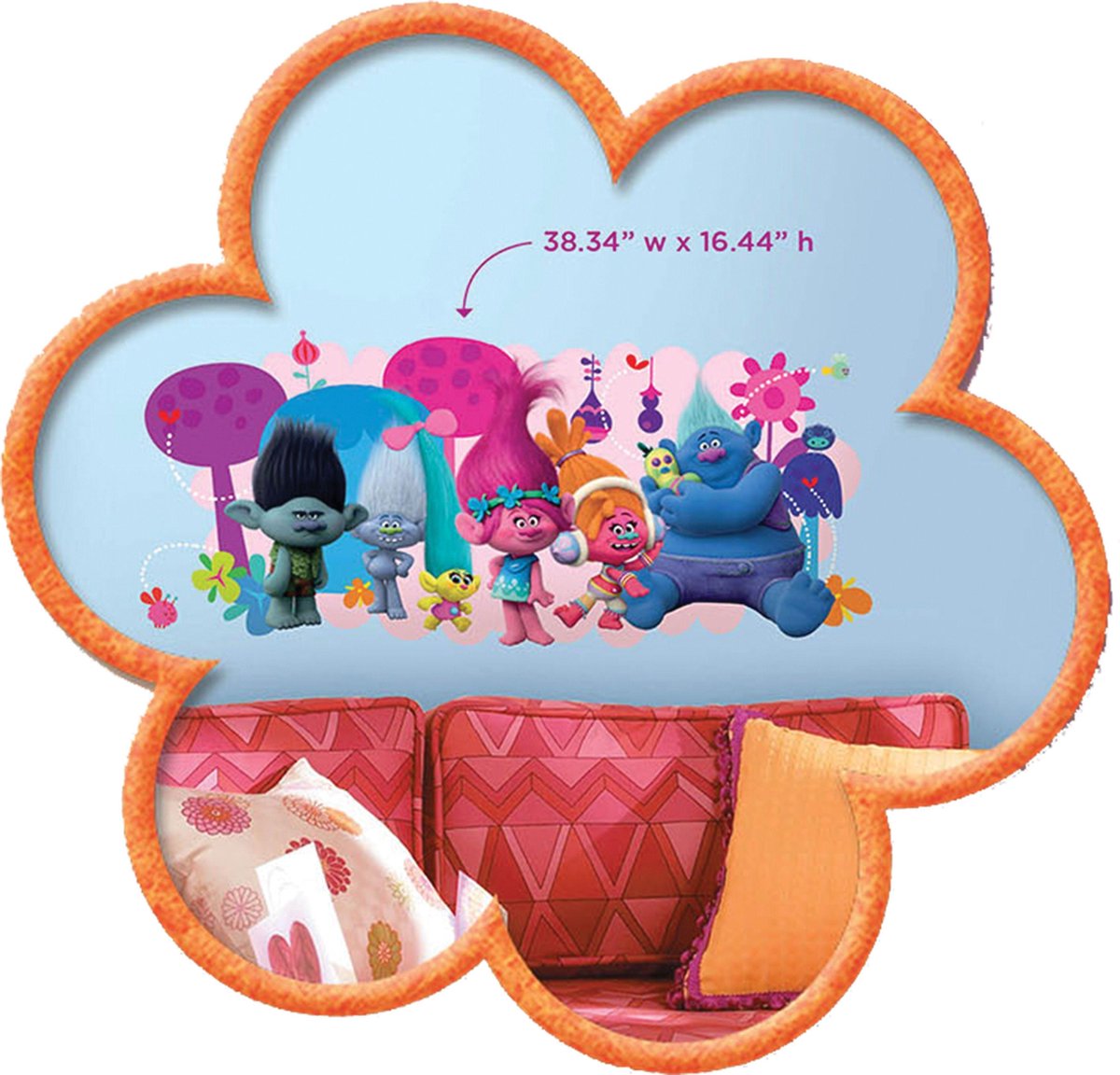 Muursticker van Trolls - XL