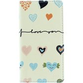 Mobilize Magnet Book Card Stand Case Huawei Ascend Y530 I Love You
