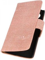 Devil Booktype Wallet Case Hoesjes voor LG Optimus G Pro E980 Licht Roze