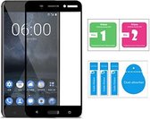 DrPhone Nokia 8 Glas 4D Volledige Glazen Dekking Full coverage Curved Edge Frame Tempered glass Zwart - Official DrPhone