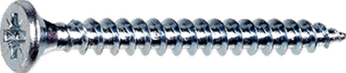 Spaanplaatschroef 3.0X40 Verzinkt PZ-1 Platkop (200x) Proftec