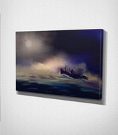 Storm - 30 x 40 cm - Schilderij - Canvas - Slaapkamer - Wanddecoratie  - Slaapkamer - Foto op canvas