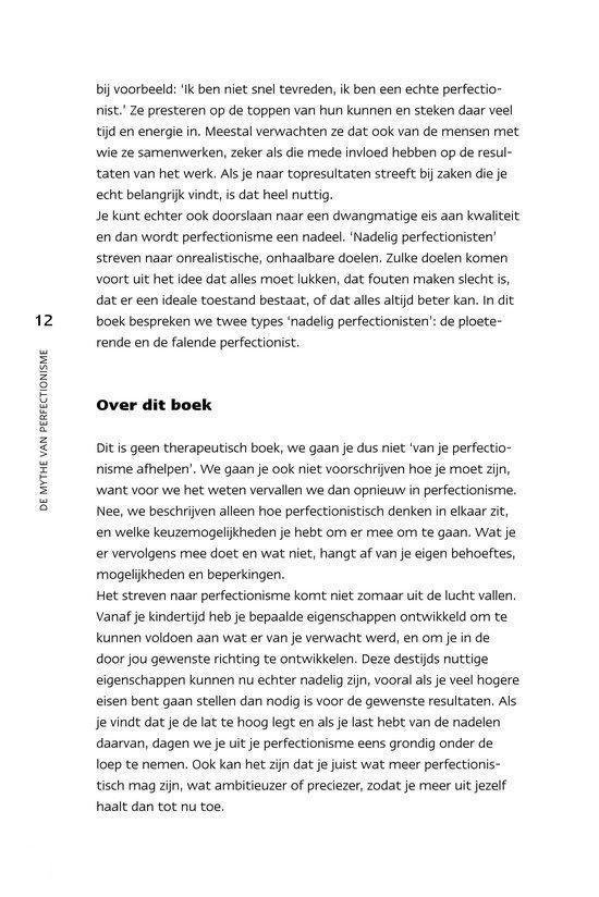 De mythe van 1 - De mythe van perfectionisme