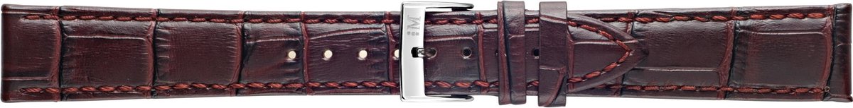 Morellato PMX181BOLLE IG Horlogebandje - Leer - Bordeaux - 20 mm