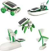 Zonne-energie 6 in 1 Toy Kit DIY Educatief Robot Auto Boot Hond Fan Plane Puppy