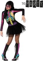 Halloween outfit van kleurrijke skelet voor dames - Verkleedkleding - XL