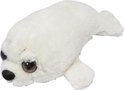 Zeehond wit oogjes 15cm