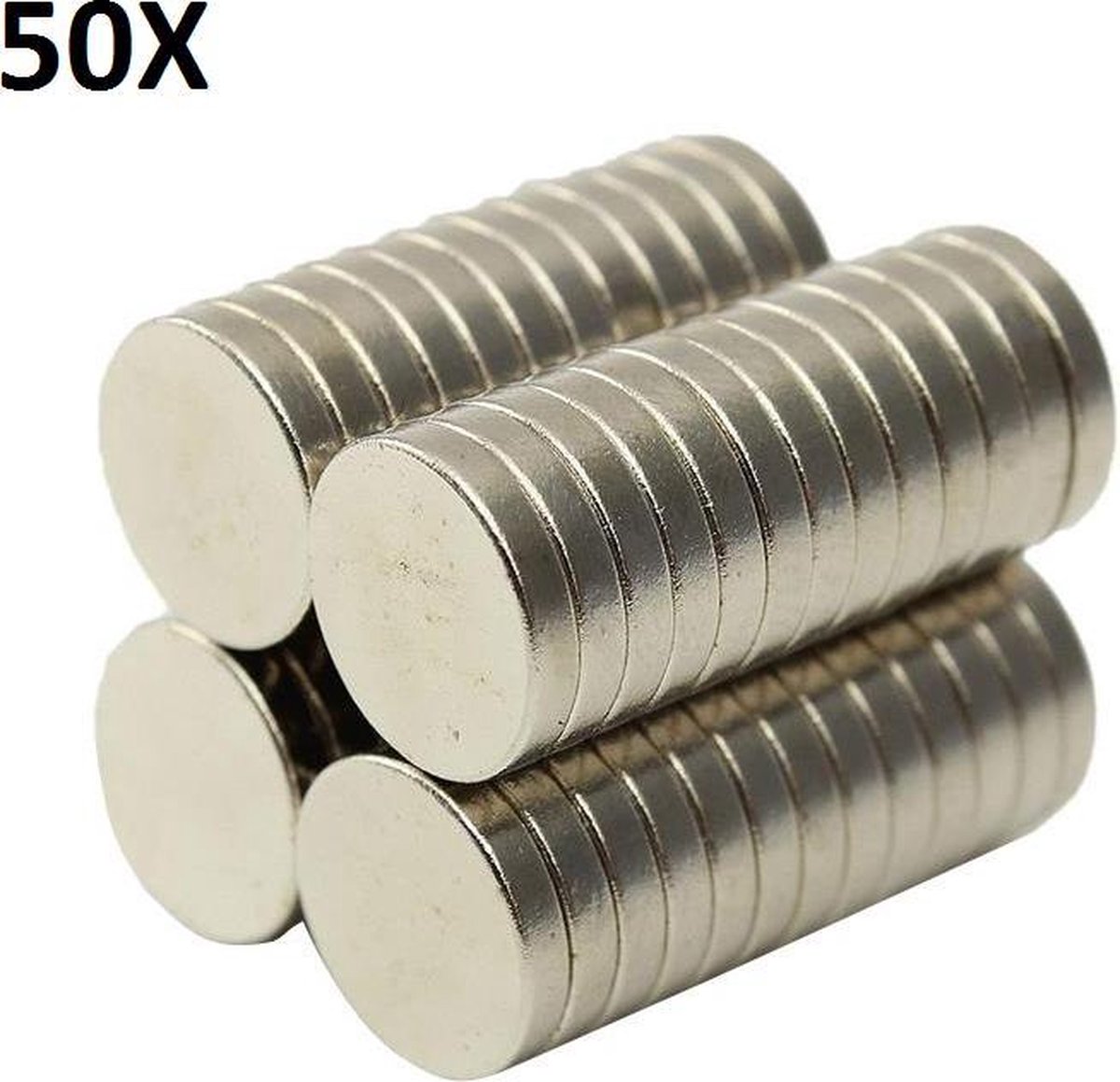 AA Commerce - Magneten - Neodymium noop magneten - Rond - 50x 10 x 2 mm