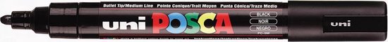 Verfstift posca pc5m m zwart | 6 stuks