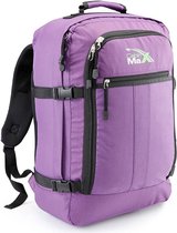 CabinMax Metz Reistas– Handbagage 44L- Rugzak – Schooltas - Backpack 55x40x20cm – Lichtgewicht - Paars (MZ PE)