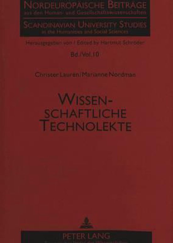 Wissenschaftliche Technolekte - cover