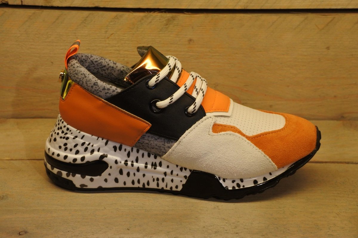 Steve Madden Cliff dames sneaker - Orange - maat 37 | bol.com