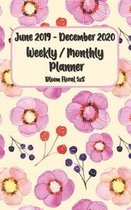June 2019 - December 2020 Bloom Floral Weekly / Monthly Planner 5x8
