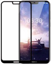 Nokia X6 - Full Cover Screenprotector - Gehard Glas - Zwart