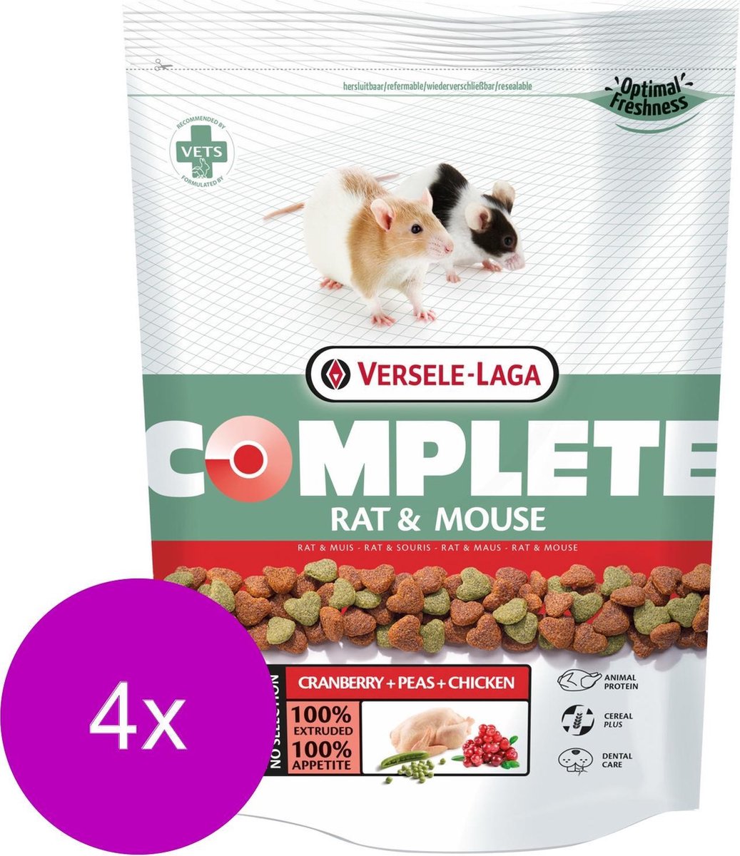 Versele-Laga Complete Rat & Mouse - Rattenvoer - 4 x 500 g