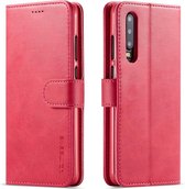 Luxe Book Case - Huawei P30 Hoesje - Roze