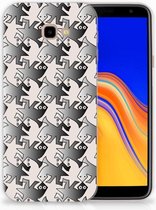 Geschikt voor Samsung Galaxy J4 Plus (2018) TPU Siliconen Hoesje Salamander Grey