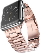 KELERINO. Metalen bandje geschikt voor Apple Watch 1/2/3 (42MM) 4 (44MM) (45MM) - Rose Goud