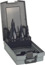Bosch Accessories 2608588069 HSS Getrapteboorset 3-delig 4 - 12 mm, 4 - 20 mm, 6 - 30 mm TiAIN 3 vlakken schacht 1 set(