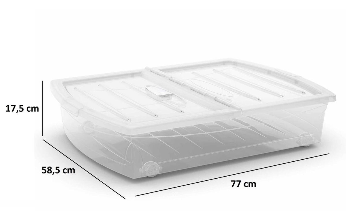 Kis boîte de rangement L pour sous le lit - 74x37x16,5 cm