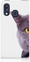 Standcase Hoesje Geschikt voor Samsung Galaxy A40 Kat