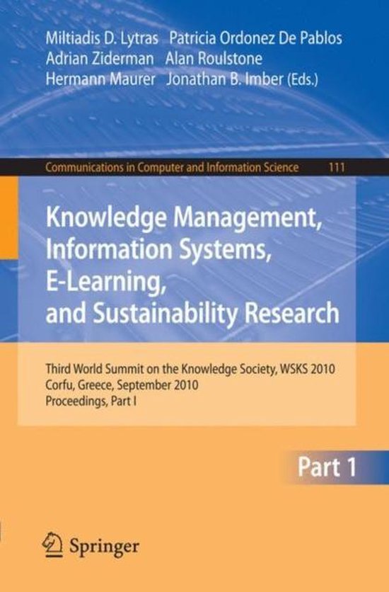 Knowledge Management, Information Systems, E-Learning, and S ... - cover