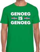 Groningen protest t-shirt Genoeg is genoeg groen heren M