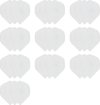 Afbeelding van het spelletje deDartshop 10 Sets (30 stuks) Dragon Poly - dart flights - Multipack - Wit - darts flights