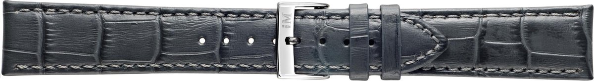 Morellato PMX191BOLLE IG Horlogebandje - Leer - Grijs - 12 mm