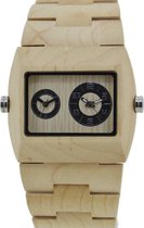 Siluur Beige | Houten Horloge Mannen