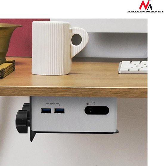 Support Maclean MC-720 pour mini-ordinateurs Support de bureau à écran plat VESA 100X100