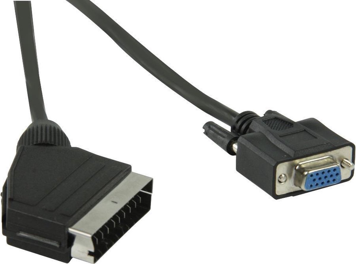 Scart Naar VGA Verloop Kabel Adapter - Male to Female Videokabel - 2 Meter  | bol.com