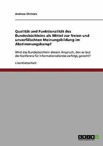 Qualitat und Funktionalitat des Bundesbuchleins als Mittel zur freien und unverfalschten Meinungsbildung im Abstimmungskampf