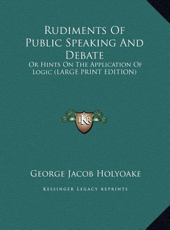 Rudiments of Public Speaking and Debate - cover