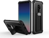 Samsung Galaxy S9+ /S9 PLUS - Scooch Military Grade gecertificeerd hoesje met inklapbare standaard, extreem sterk & duurzaam materiaal – Wingman 5 in 1 – ZWART & Flexibele TPU rubb