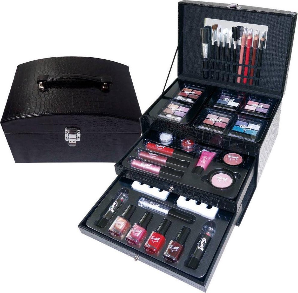 Ontwaken George Bernard stam Complete make-up koffer - beautycase - cosmetica - make-up koffer 57-delig  - make-up -... | bol.com