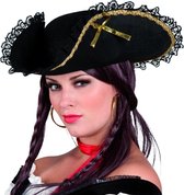 Boland - Hoed Piraat Fanny Zwart - 58 - Volwassenen - Vrouwen