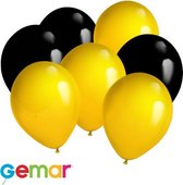 30 ballonnen Zwart en Oranje (Ook geschikt voor Helium)