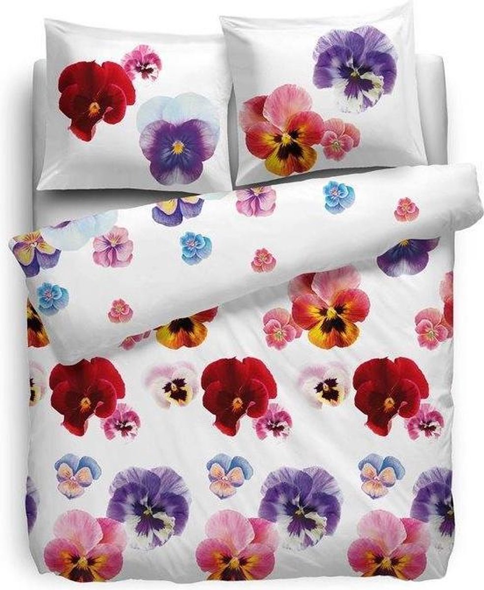 Heckettlane HNL Pure Cotton Violet Garden Dekbedovertrek - Eenpersoons - 140x200/220 cm - Multi