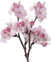 2 Stuks roze kunstbloemen appelbloesem takken van 36 cm - Kunstbloemen/nepbloemen