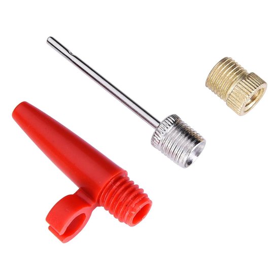 Monzana Fietspomp - incl. 3 Extra Adapters 100 cm Slang - Zwart van Monzana — afbeelding 3