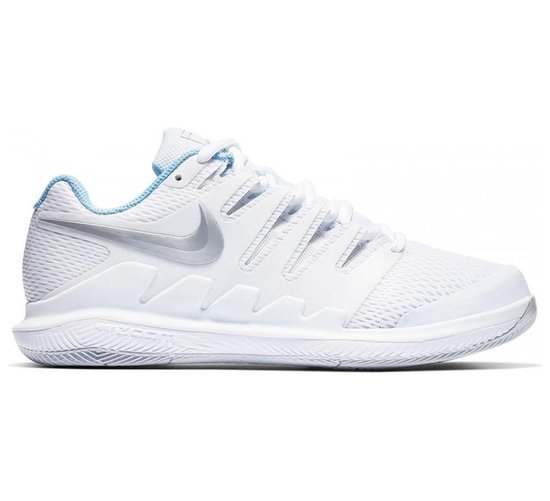 Baskets Nike Court Air Zoom Vapor X - Taille 37,5 - Femme - Blanc / Argent  / Bleu | bol.com